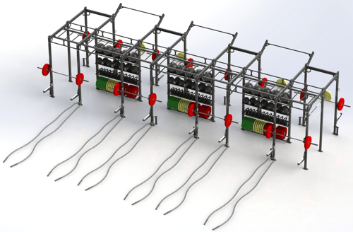 XTC, 8x34, dupla face; 8 estações de agachamento com prateleiras-1